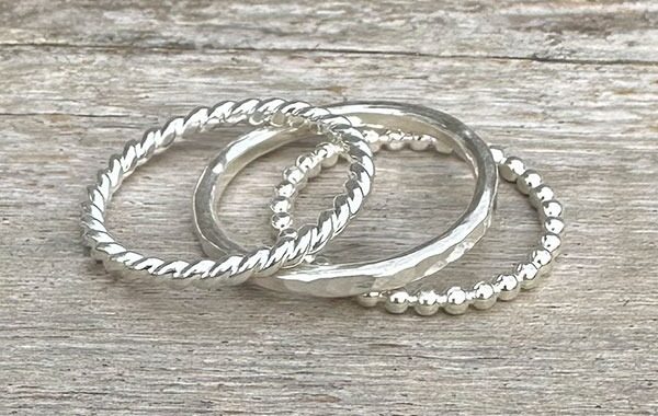 Stackable Rings: Sterling Silver