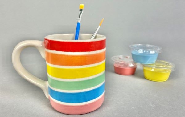 Painted Diner Mugs