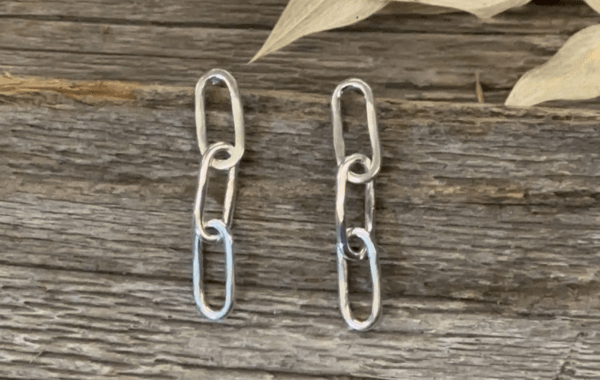 Sterling Silver Paperclip Earrings