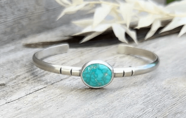 Turquoise Stone-Set Cuff